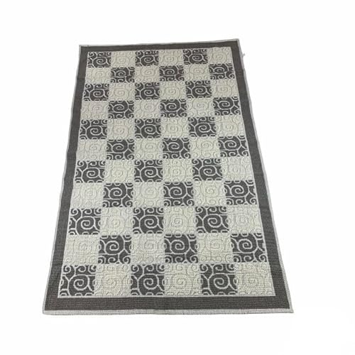 CAROL Tappeto Sardo in Puro Cotone Giglio 3 Colori 9 misure (Grigio, 100x200)