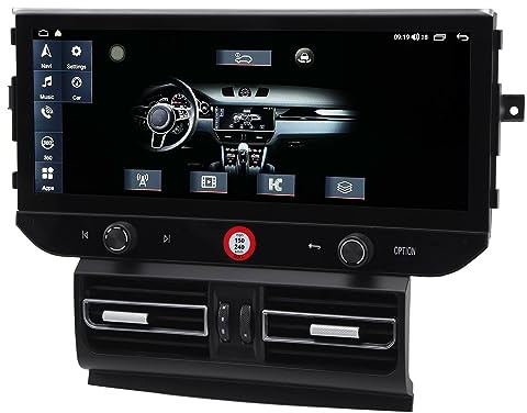 Lettore Multimediale Radio Stereo, Schermo da 12,3 Pollici Navigazione GPS Radio Vista Panoramica Connessione WiFi 4G per Macan LHD Dal 2014 Al 2016 (6+128G)