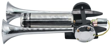Hapihom Hupe, 24 V 115 dB LKW Hupe, Doppelrohr Lufthorn mit Kompressor, Super laut Metall Lufthorn, Auto Air Horn Kit