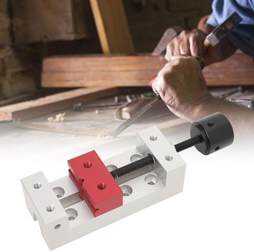 Flat Vise, Simple CNC Machined Drill Press Flat Vice, Threaded Rod for Workshop Industrial