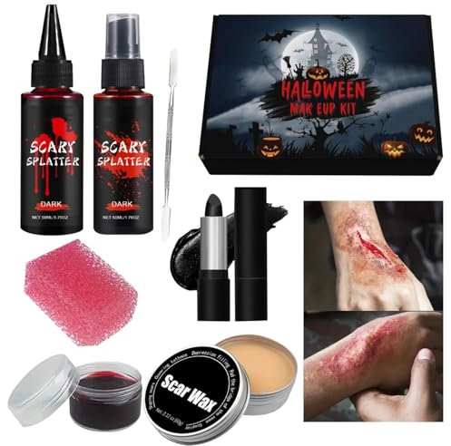 znutc Special FX Makeup, Halloween SFX Makeup Set, Cosplay Movie Cosmetics Collection Set, Safe Professional SFX Makeup Kit For Halloween Beginners