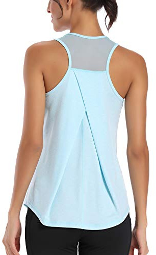 Dawnrole Damen Sport Tank Top Ärmelloses Leichte Fitness Top Yoga Oberteile