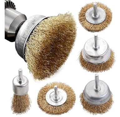 Przydasie Drahtbürsten Set Für Bohrmaschine Stahldraht Silber | Entrosten Schleifen, 25–65mm Bürsten, metall Holz Kunststoff, kompatibel langlebig, Handwerkarbeiten, vielseitig