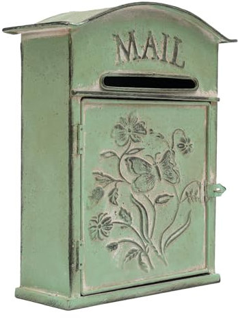 Supporto da parete per cassetta postale, vintage, cassetta postale per esterni, stile antico, può essere appeso alla maggior parte delle pareti, capannoni, cancelli o garage, giornali, lettere