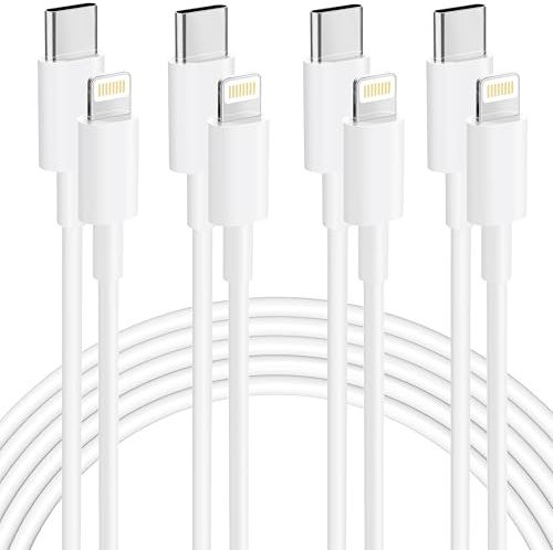 SANYEYE USB C to Lightning Cable 2M, 4Pack USB C iPhone Fast Charger Cable | [MFi Certified]PD Fast Charging Type C to Lightning Cable for iPhone 14 13 12 11 Pro Max XS XR X 8 7 6 Plus SE, iPad