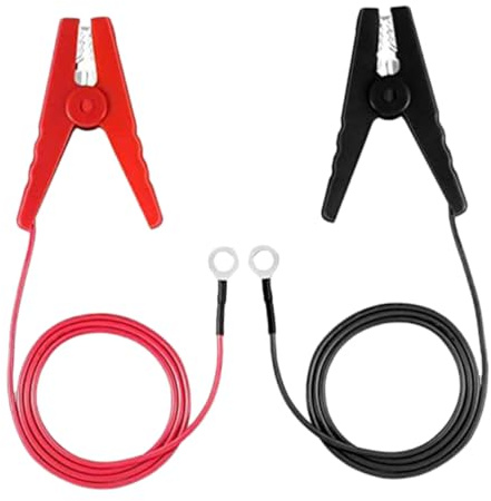ifundom 2Pcs Electric Fence Connecting Cable with Crocodile Clips for Livestock and Garden Fencing Systems Durable Jump Leads for Easy Installation and Wildlife Control