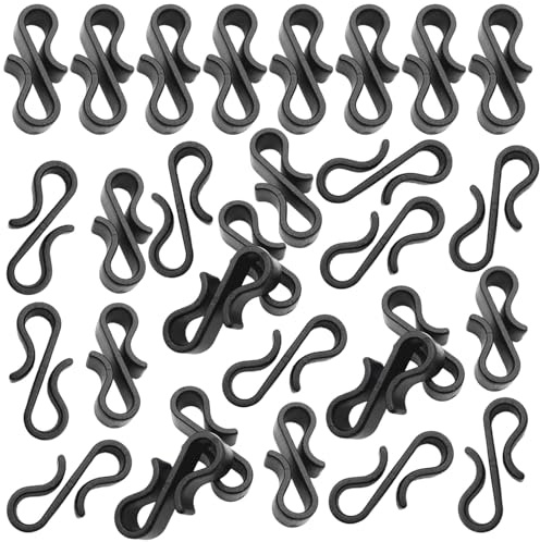 Lumivra 120 Pcs Black Gutter Hooks for Outdoor Lights – Plastic Hooks for Hanging Christmas Lights, String Lights – Reusable Gutter Clips for Holiday Decor