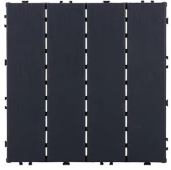 Lot de 45 Dalles de Terrasse Emboîtables, 30 X 30 X 2 CM, Revêtement de Sol en Plastique, ImperméAble, Résistant Aux Intempéries, pour Balcon, Véranda, Jardin,Gris,54PCS