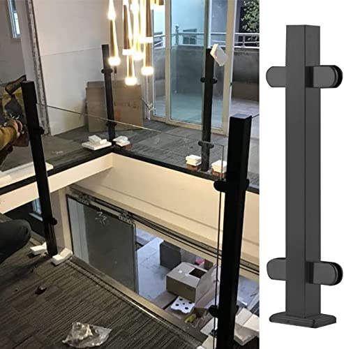 Poteaux de balustrade avec caoutchouc de verre pour sécuriser le verre, le plastique, les panneaux de bois – Idéal pour l'installation d'escaliers, de balcons, de rampes de terrasse