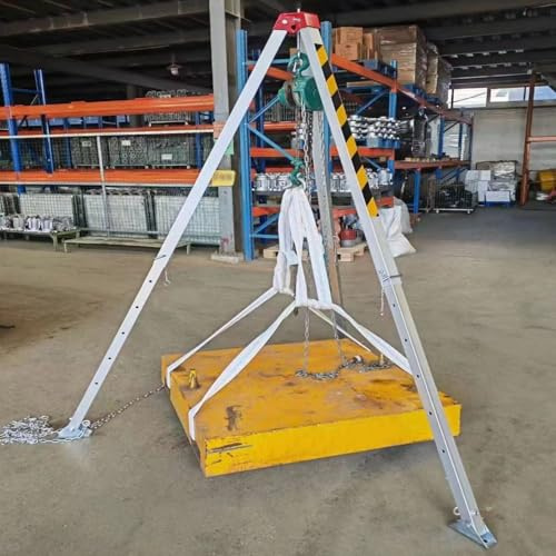 Heavy-Duty Confined Space Rescue Tripod Kit - 10m/32.8ft Fall Arrest System Adjustable Scaffold Support Emergency Safety Equipment for Safe Rescues