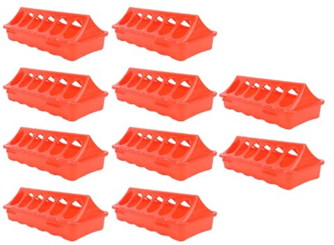 Chiyyak Disper Al Cibo da Pulcino da 10 Set con Coperchio Incernierato, Pozioni in Plastica, per Quaglie, Piccola Conchiglia di Mangime per Pollame, 12 Dispersioni di Guscio per Polli, Anatre