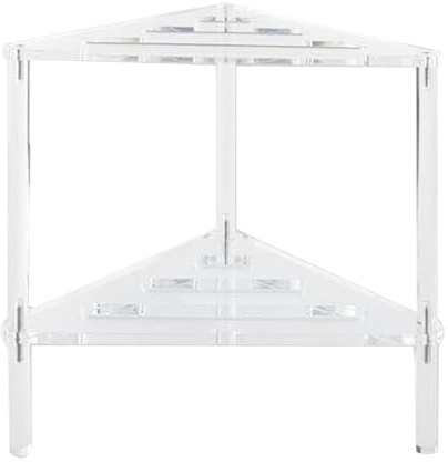 Eck-Duschhocker aus Acryl, Stabiler Badstuhl mit Ablage, strapazierfähiger, Rutschfester Dusch-Caddy-Hocker für Badezimmer, Spa, Schlafzimmer und Wohnzimmer