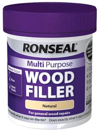 UHR Ron-Seal Multi-Purpose Wood Filler, Natural Finish, Strong, Easy to Apply, Sand, and Paint, Perfect for Interior and Exterior Use on Furniture, Floors, Doors, 250g