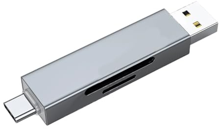 Double Slot Compactly Memory Card Reader USB A Type C Interfaces for Various Operating Systems Reliability File Management USB C Card Reader