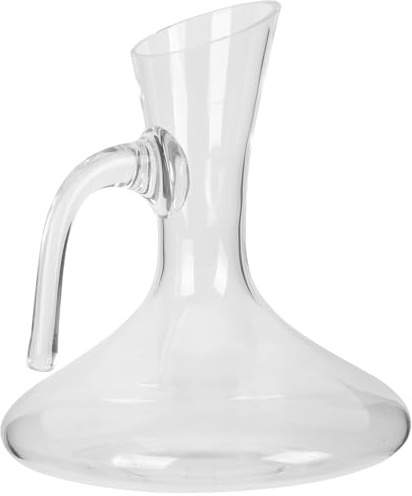 MOLUCKFU Decantador de Vino de Cristal Boca Inclinada y Asa Capacidad Grande para Decantar Rápidamente Brandy y Vino Tinto Hogar Bar o Pub