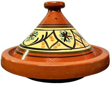 Tajine XL 35 cm in Terracotta Dipinta a Mano – Pentola Tradizionale Marocchina/Tunisina + Ebook Gratuito 2611251352