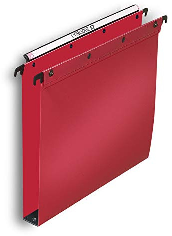 ELBA 100330387 Hängemappe Polypro Design 10er Pack für A4 Bodenbreite 3 cm aus Polypropylen Kunststoff rot Schrank ideal für die lose Blatt-Ablage im Büro und der Behörde