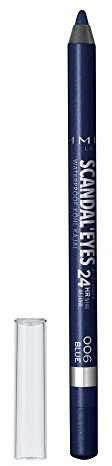 Rimmel London Scandaleyes Waterproof Kohl Kajal Eyeliner Pencil, Intense Color, Long-Wearing, Smudge-Proof, 006, Deep Blue, 0.04oz