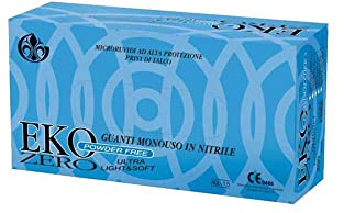 EKO Zero PW 1009 Guanto Monouso in Nitrile, Non Sterile, Misura XL, 10x100 Pezzi, Totale 1000 Pezzi