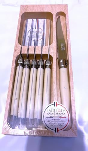 6-tlg. Steak-Set Laguiole weiß