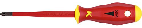Klauke VDE-Kreuz-Schraubendreher KL110PH2ISLIM PH2 Kreuzschlitz-Schraubendreher 4012078856362