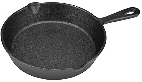 poêle en Fonte, Moule de Fonte, Poêle à Frire en Fonte Grise 16cm / 20cm Vintage antiadhésive Plat à Pizza et à pâtisserie en Fonte pré-assaisonnée(20cm)