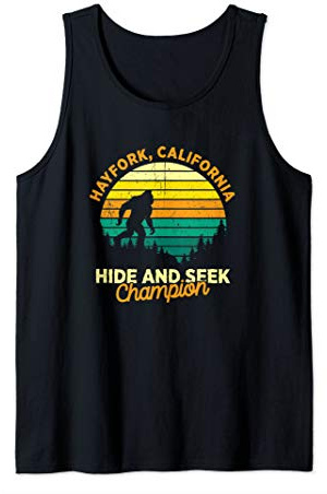 Retro Hayfork, California Big foot Souvenir Tank Top