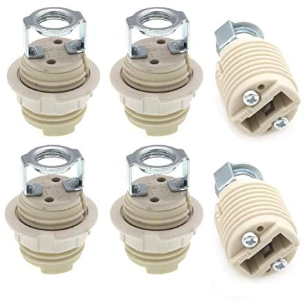 g9 Keramik-Halogen-Fassung mit Ring und Halterung für G9-Glühbirnen (6er-Pack)