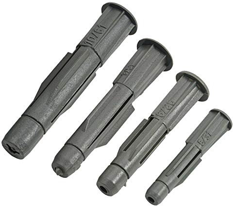 100 Stück/Dübel/Durchmesser - 12 x 71mm - Länge Universaldübel mit Kragen/Spreizdübel/Allzweckdübel/Material: Kunststoff