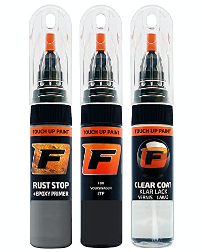 FIRANTO Lackstift Autolack Reparaturset für VW/Volkswagen I7F Uranograu/Cinza Urano - 3-in-1 Autolack Kratzer Reparaturstift 15ml Grundierung, Klarlack