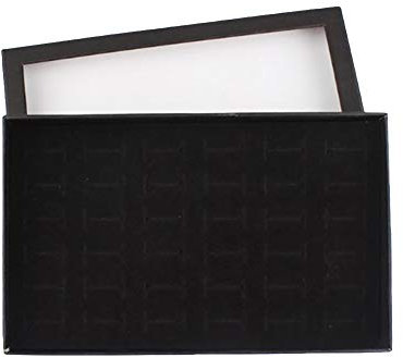 Roadoor 36 Slot Anello Portaanelli Portaanelli Portaanelli Anello Portagioielli per Nozze Custodia per Gioielli Portaoggetti per Proposta di Compleanno di Nozze Nero