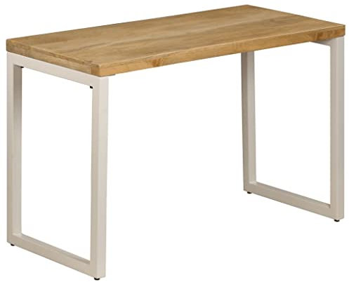 Makastle Küchentisch Esstisch 115 x 55 x 76 cm Esszimmertisch für 2 Personen, Schreibtisch Computertisch schmaler Bürotisch für Wohnzimmer Esszimmer Büro, Industrie-Design, vintagebraun