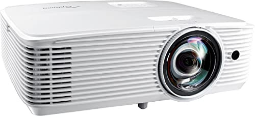 Optoma EH412STx Proyector Profesional HDR de Corto Alcance 1080p superbrillante 4.000 lúmenes, presentaciones de Negocios, aulas y Salas de reuniones, 15.000 Horas de Vida útil de la lámpara, Altavoz