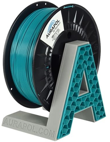 AURAPOL Filament 1.75 PLA mit +/- 0,02 mm Genauigkeit (1kg, Machineblau) - Biologisch abbaubares 3D Drucker Filament aus PLA - Druckmaterialien kompatibel mit den meisten Druckern