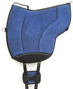 PS Pferdeartikel ALIVIO Athletic Wildleder Reitpad mit WBS Kanal & Kammeraufbau, Slim Filzkissen - klettbar- Farbe Jeansblau