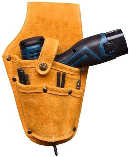 Werkzeugtasche Bohrer-Kit Verschleißfestes Leder Multifunktions-Elektriker-Toolkit Handwerkzeug-Aufbewahrung Hardware-Teile-Organizer Im Freien Werkzeugkasten Werkzeugaufbewahrung Leicht zu tragen C