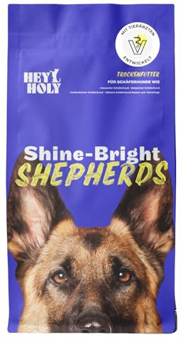 HEY HOLY Premium Trockenfutter für Schäferhunde 100% getreidefrei | 7kg Hundefutter für ausgewachsene Schäferhunde mit Ente | Hochverträglich aus natürlichen Zutaten