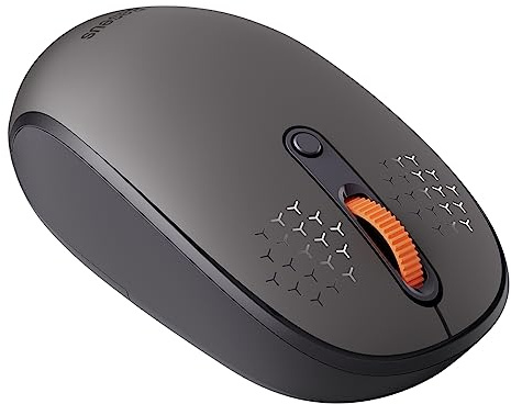 Baseus F01B Ratón Inalámbrico Bluetooth Tri Modo para Portátil y Ordenador de Escritorio Simple Ratón Inalámbrico Bluetooth para MacBook Pro Air, Mac, iPad Gris Mate