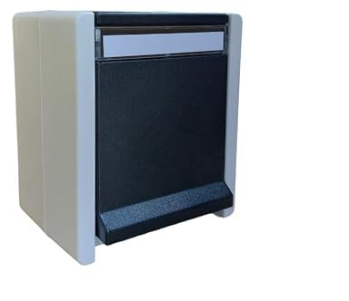 N&L Aufputz- / Feuchtraum- Steckdose 1-fach – IP55 – Strahlwassergeschützt - Klappdeckel mit Beschriftungsfeld – 230V/16A – Ideal für Keller, Garage & Garten – Made in Germany – weiß/schwarz