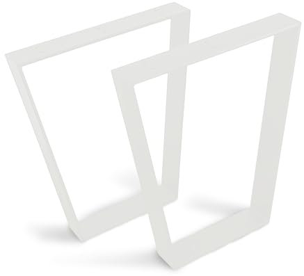 modernLOFTart Tischbeine Metall Tischkufen 2 Stück - Tischgestell Metall aus 1cm Dickem Flachstahl Gefertigt - Tischfüße für Esstisch, Schreibtischbeine, Konferenztisch Füße