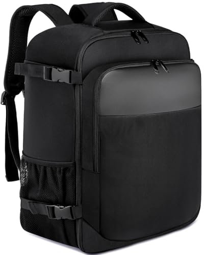 Cabin Bags 40x20x25 for Ryanair UnderSeat 20L Small Travel Hand Luggage Backpack Flight Bag Carry On Airplane Cabin Size Rucksack with USB Charging Port Fit 14 Inch Laptop, Black