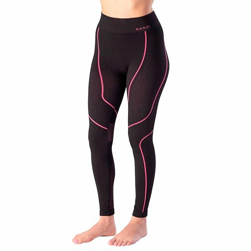 Risalti Collant Thermique Femme Merino Tech - Collant Thermique Respirants, Collant Polaire Femme Extensibles, sous Vetement Thermique Femme sans Coutures - Made in Italy