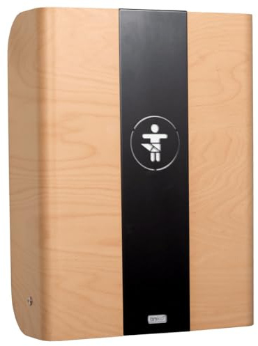 KEMMLIT Wickeltisch Toledo Buche/klappbar platzsparend, Wandwickeltisch inkl. grauer Wickelunterlage, Wandwickelregal für öffentl. und priv. Bereich, TÜV, Wickelstation aus Formholz (Buche Anthrazit)