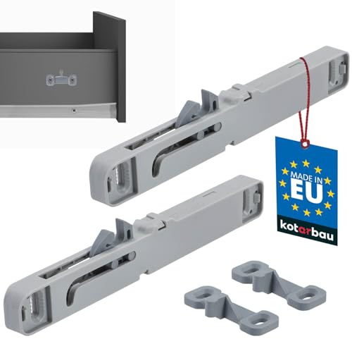 KOTARBAU® Box Slim Amortiguador de Entrada para Guías de Cajones y Guías de Rodillos 149x27 mm de Plástico Cierre Suave para Cajones Sistema de Amortiguación para Cajones