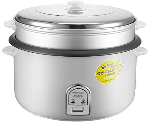 Cuiseur À Riz Et Cuiseur Vapeur 19 L, Grande Capacité, Intérieur Antiadhésif En Cristal Noir Épais Pour Usage Domestique Et Commercial Pour 25 À 35 Personnes Rice Cooker