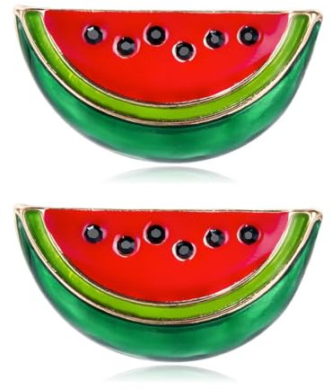 BHIPKOT Jolie broche pastèque Broches Émail Épinglettes Dessin animé Fruits Alimentaire Broches Épinglettes Haute qualité