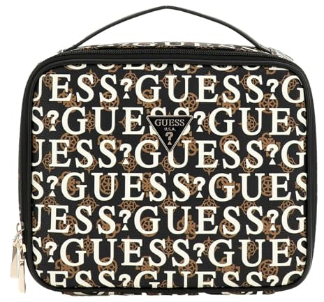 GUESS Stark Cosmetic Organizer Case Brown Multi