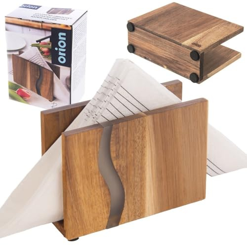 orion group Serviettenhalter Serviettenspender Serviettenständer aus Holz | River 12x8,5 cm
