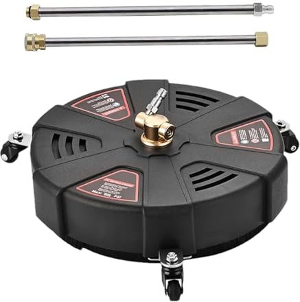 Pulitore per superfici per idropulitrice | Detergenti per superfici esterne in acciaio inossidabile, strumento di pulizia con 2 ugelli ad alta pressione per ponti, cortili, vialetti e marciapiedi