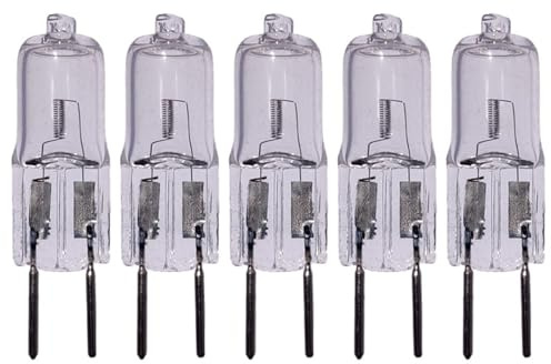 UGEFKMQ 5 PC Halogenstrahler G6.35 35W 12V Halogen Glühlampen GY6.35 12V 100W Halogen Leuchtmittel GY6.35 Bi-pin Für Kronleuchter Schienenleuchten Landschaftsbeleuchtung 35W